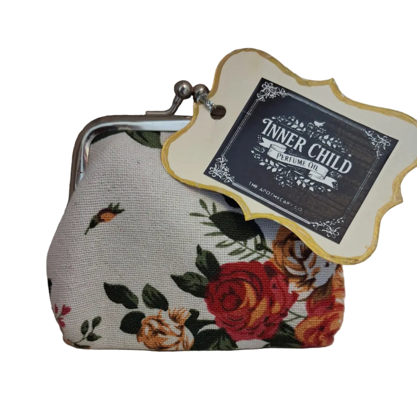 INNER CHILD PERFUME OIL - Cream Floral Purse