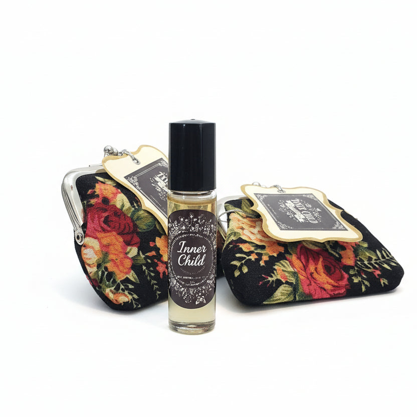 INNER CHILD PERFUME OIL | Black Floral Purse
