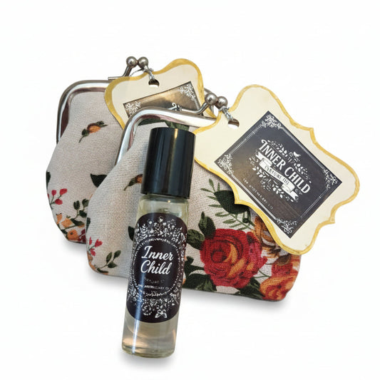 INNER CHILD PERFUME OIL - Cream Floral Purse