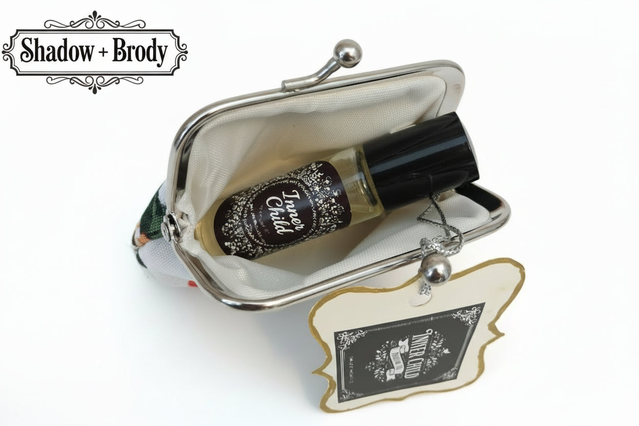 INNER CHILD PERFUME OIL - Cream Floral Purse