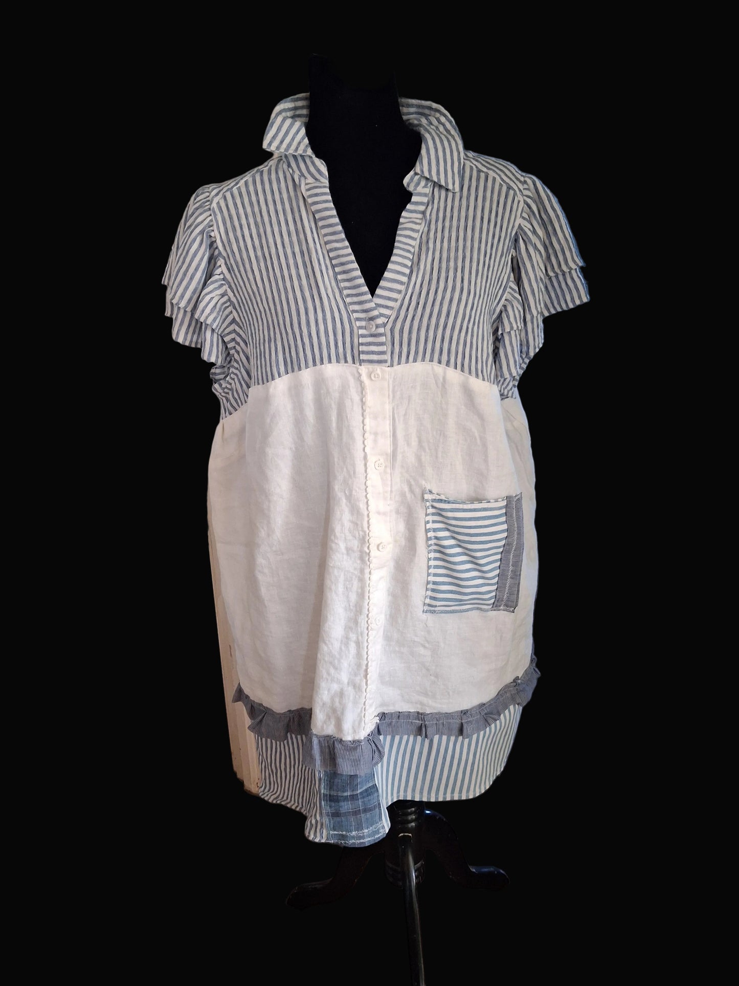 Nantucket Blue Upcycled Cotton Dress