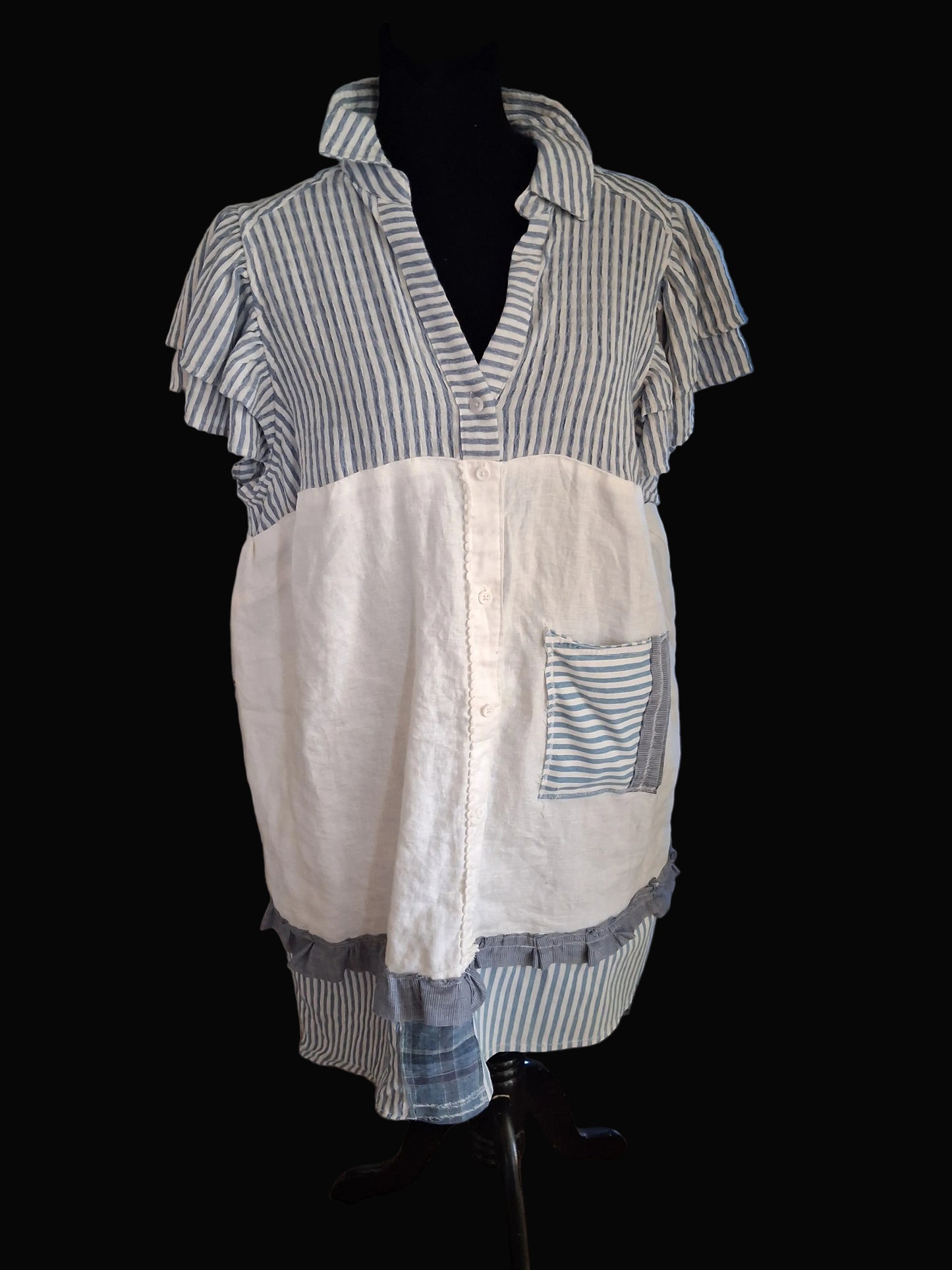 Nantucket Blue Upcycled Cotton Dress