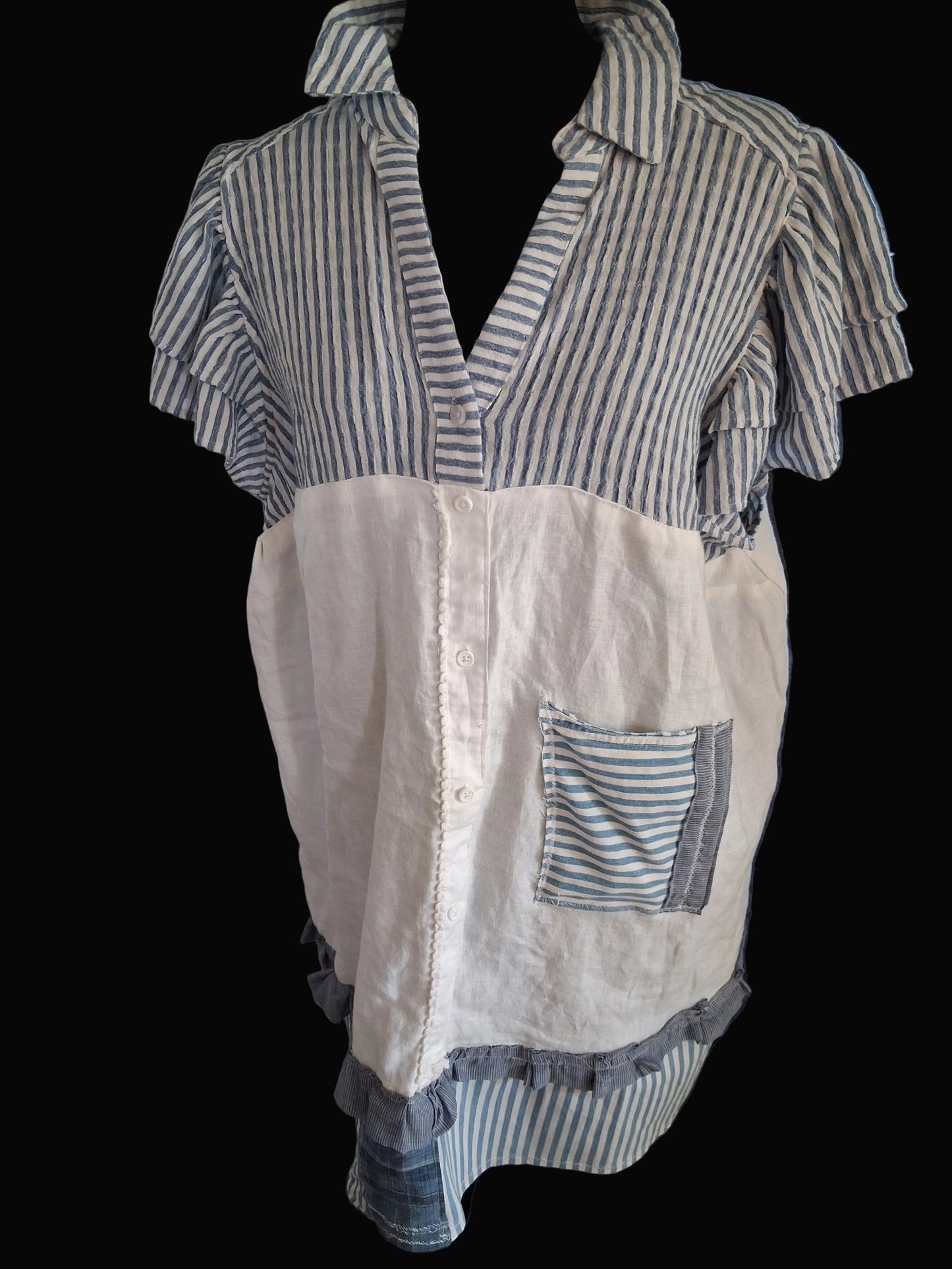 Nantucket Blue Upcycled Cotton Dress