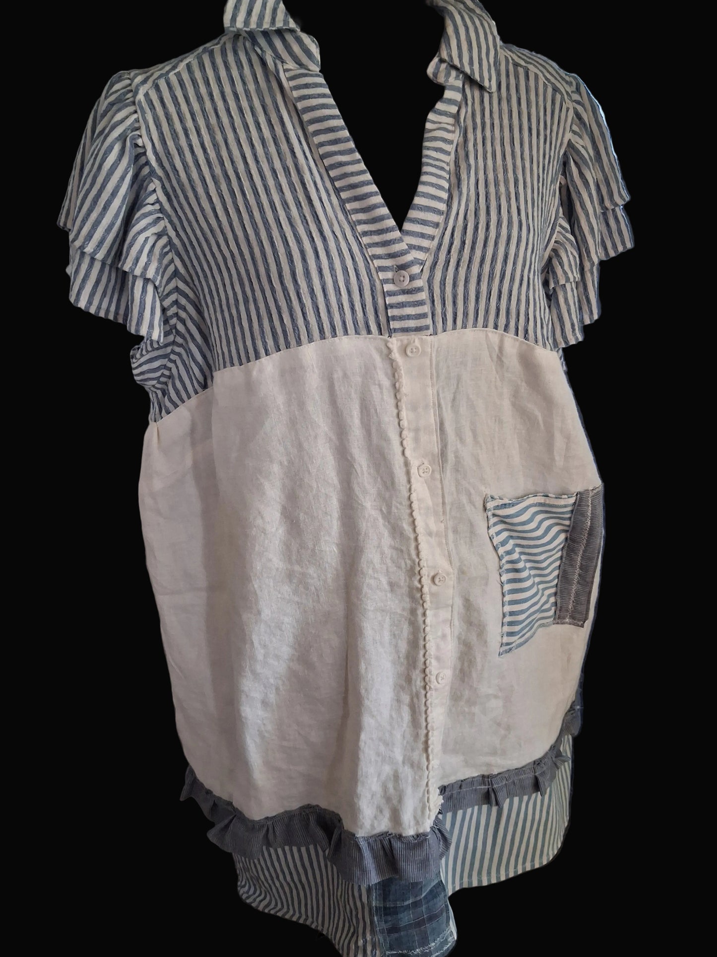 Nantucket Blue Upcycled Cotton Dress