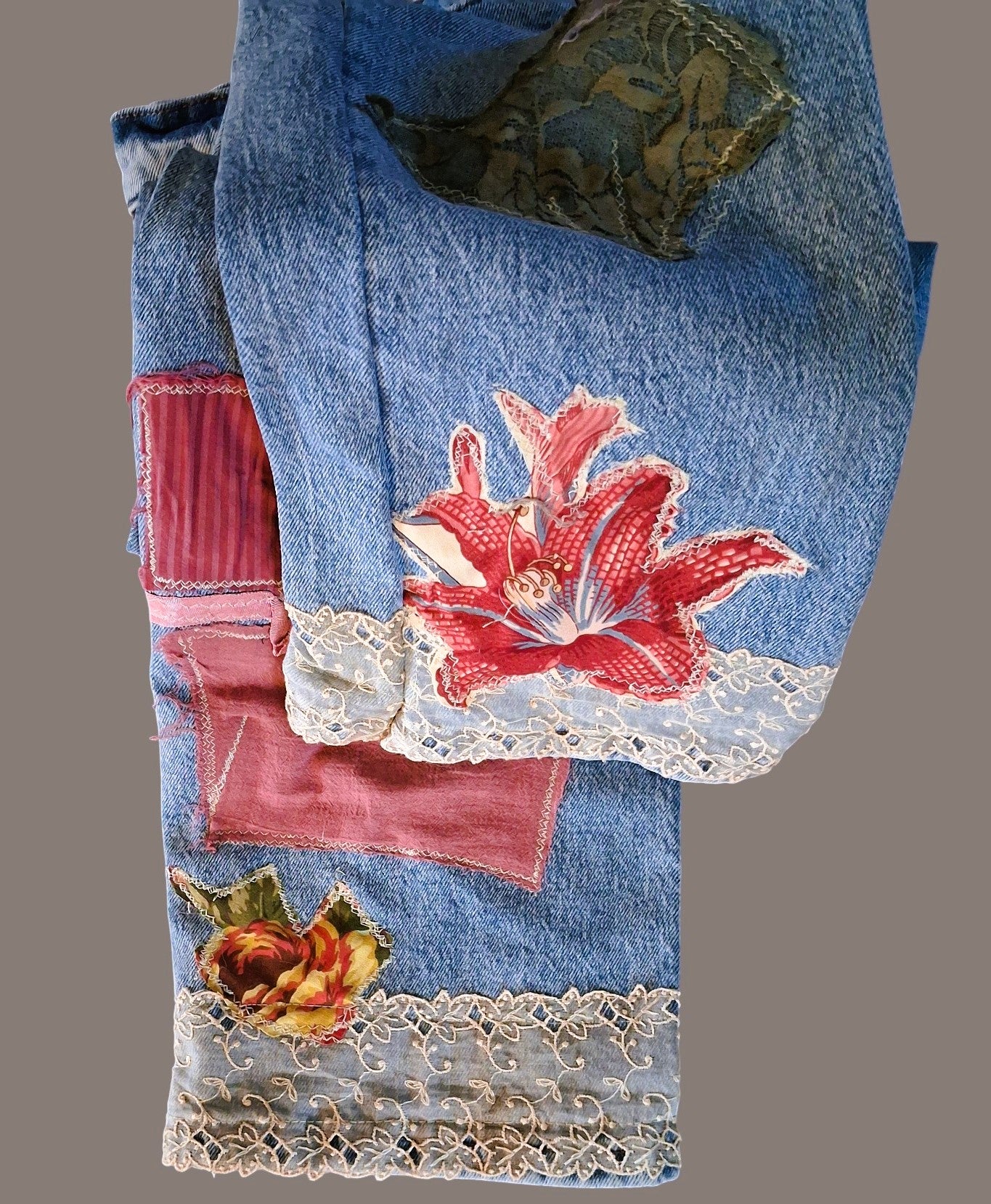 FLORA PATCHWORK JEANS