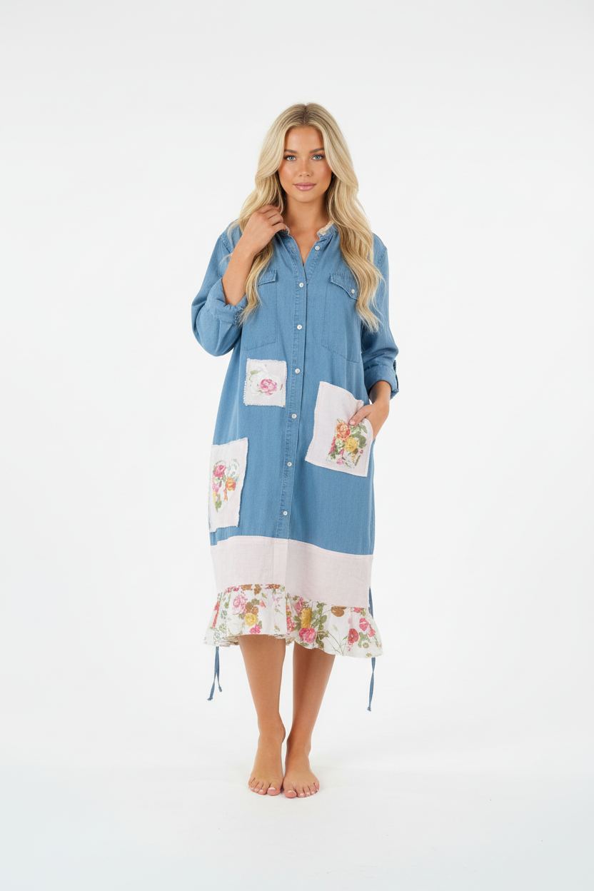 Blonde model - front