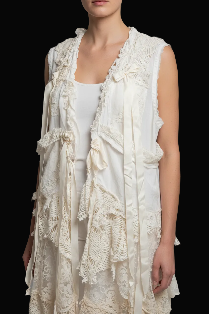 Lace vest detail shot