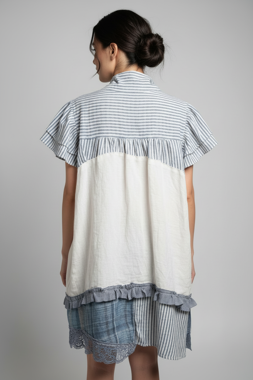 Nantucket Blue Upcycled Cotton Dress